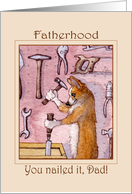 Corgi Dog in his Shed Woodworking, Father’s Day, Nailed it, Dad! card