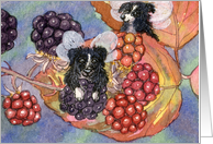 Puppyflies on the blackberries card