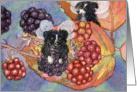 Puppyflies on the blackberries card