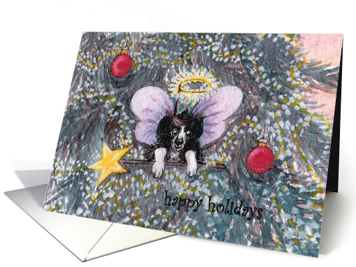 happy holidays, puppy fairy, christmas card (315982)