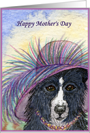 mother’s day card dog hat card