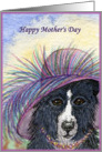 mother’s day card dog hat card