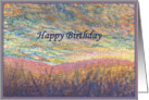happy birthday paper greeting card landscape card