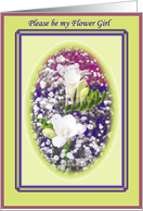 be my flower girl, wedding card