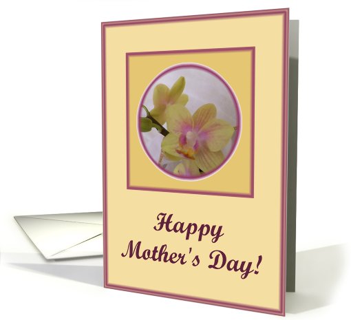 mother's day paper greeting card orchid card (405391)