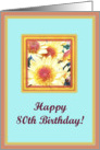 happy birthday paper greeting card 80 card