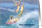 paper greeting card, birthday card, 81, eighty-one, dog, card