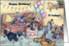 paper greeting card, happy birthday, party, 12, twelve, card