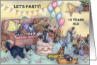 birthday party invitation, 13, thirteen, thirteenth, card