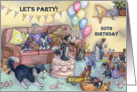 birthday party invitation, 50, fifty, fiftieth, card