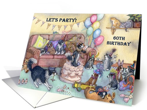 birthday party invitation, 60, sixty, sixtieth, card (429421)