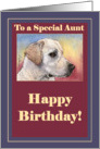 happy birthday aunt, labrador, card