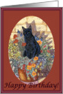 Happy Birthday, Birthday card, black cat, card