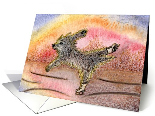 Blank card for your own greeting, dog, westie card (453330)
