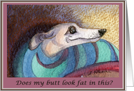 Plain for your own greeting, dog, whippet, greyhound, card