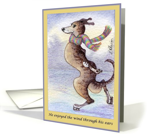 Plain for your own greeting, dog, whippet, greyhound, card (472288)