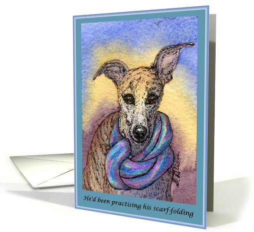 Plain for your own greeting, dog, whippet, greyhound, card (472865)