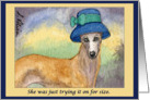 Plain for your own greeting, dog, greyhound, whippet, card