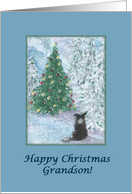 Christmas card, grandson, dog, Border Collie card