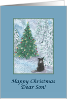 Christmas card, son,...