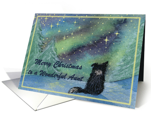 Christmas card, aunt, dog, Border Collie card (484979)