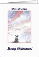 Christmas card, dog, paper cards, Brother, card
