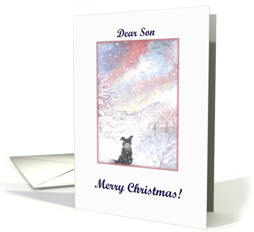 Christmas card, dog, paper cards, Son, card (485738)