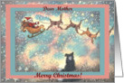 Merry Christmas, Christmas card, paper cards, dog, puppy, santa, mother, card