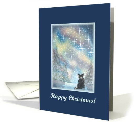 happy christmas, paper cards, dog, puppy, stars, card (486962)