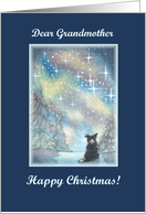 happy christmas, paper cards, dog, puppy, stars, grandmother, card