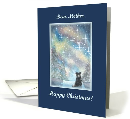 happy christmas, paper cards, dog, puppy, stars, mother, card (487092)