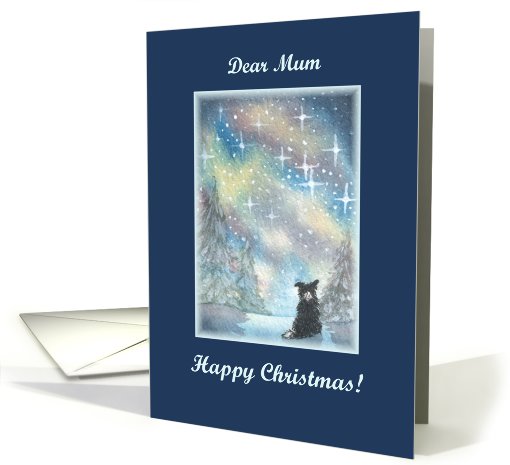 happy christmas, paper cards, dog, puppy, stars, mum, card (487097)