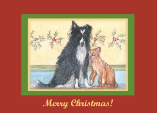 Business or corporate christmas cards, happy christmas, paper cards, Greeting Card