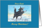 merry christmas, paper cards, dog, snow, aunt, card