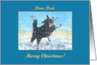 merry christmas, paper cards, dog, snow, dad, card