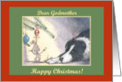 happy christmas, paper cards, dog, mouse, godmother, card