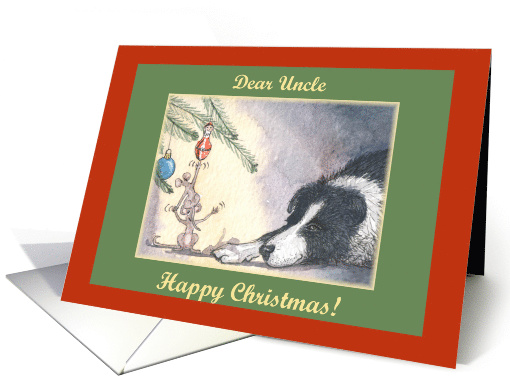 happy christmas, paper cards, dog, mouse, uncle, card (488874)
