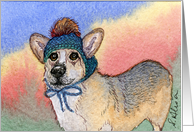 blank card, notecard, paper cards, dog, Corgi, card