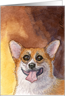 blank card, notecard, paper cards, dog, Corgi, card