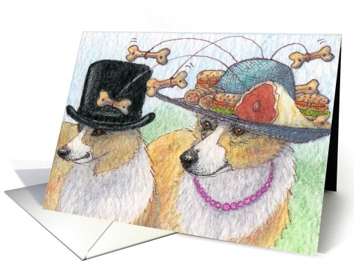 blank card, notecard, paper cards, dog, Corgi, card (490804)
