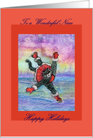 happy holidays, paper card, black cat, niece, card