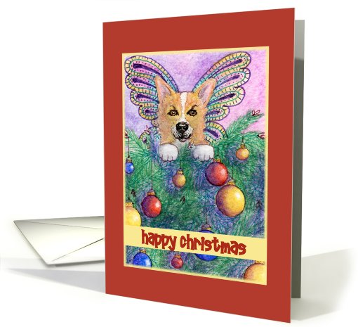 happy christmas, paper card, dog, card (505940)
