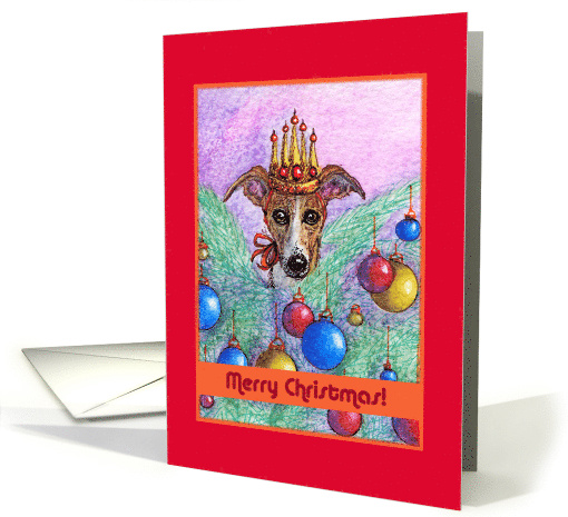 merry christmas, paper card, dog, card (506040)