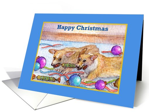 happy christmas, paper card, dog, card (506220)