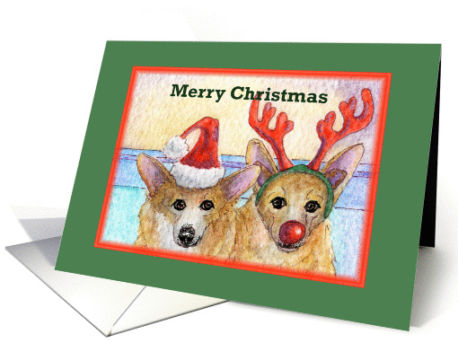 merry christmas, paper card, dog, card (506244)