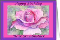 happy birthday, rose, grandmother card