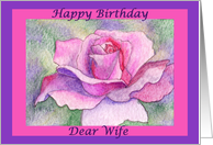happy birthday, rose, wife, card