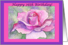 happy birthday, rose, 76th, card