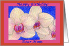 birthday card, orchid, flower, mum, card