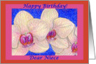birthday card, orchid, flower, niece, card